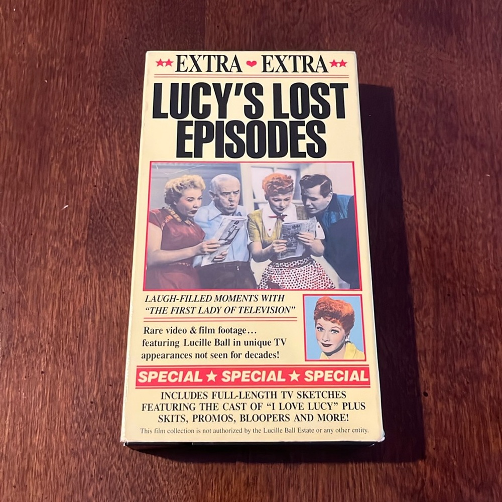 VHS Tape- Lucy’s Lost Episodes